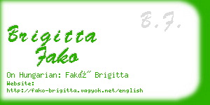 brigitta fako business card